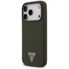 Guess Silicone Triangle Logo MagSafe - Etui iPhone 17 Pro (khaki) (GUHMP17LSCTRLMA)