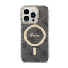 Guess 4G MagSafe - Etui iPhone 15 Pro (czarny) (GUHMP15LH4STK)