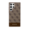 Guess 4G Bottom Stripe Metal Logo Collection - Etui Samsung Galaxy S24 Ultra (brązowy) (GUHCS24LG4GLBR)