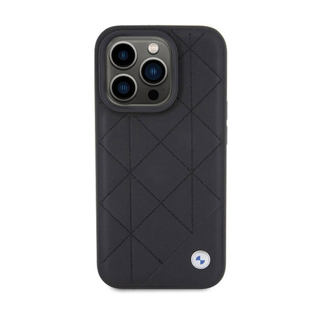 BMW Leather Quilted - Etui iPhone 15 Pro Max (czarny) (BMHCP15X22RQDK)