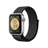 Crong Nylon Reflex - Pasek sportowy do Apple Watch 44/45/46/49 mm (czarny) (CRG-44RFB-BLK)