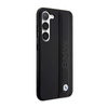 BMW Leather Textured & Stripe - Etui Samsung Galaxy S23+ (czarny) (BMHCS23M22RDPK)
