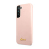 Guess Silicone Script Metal Logo - Etui Samsung Galaxy S23+ (różowy) (GUHCS23MLSLMGPP)