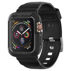 Spigen Rugged Armor Pro Case – Pasek z obudową do Apple Watch 44 / 45 mm (Czarny) (062CS25324)