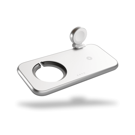 ZENS Aluminium 4w1 - ładowarka bezprzewodowa 45W, kompatybilna z MagSafe - biała (ZEDC17W/00)