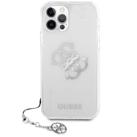 Guess 4G Big Logo Charm - Etui iPhone 12 Pro Max (srebrny charms) (GUHCP12LKS4GSI)