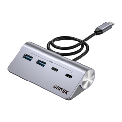 Unitek Hub alumininiowy USB-A/USB-C z 4 portami 5Gbps (H1337AGY01)