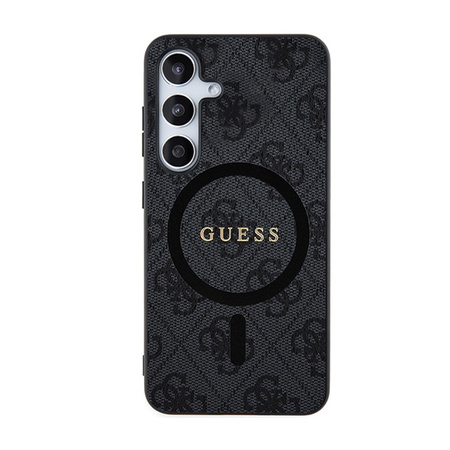 Guess 4G Collection Leather Metal Logo MagSafe - Etui Samsung Galaxy S24 (czarny) (GUHMS24SG4GFRK)