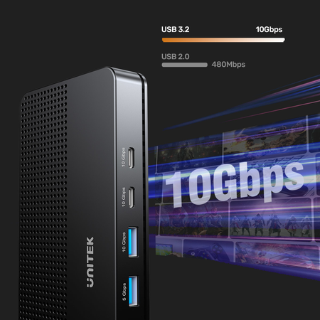Unitek Stacja dokująca 13w1 MST HDMI DP 8K PD 100W - czarny (D1104A01)
