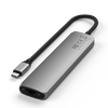 Satechi 7-in-1 USB-C Slim Multiport Adapter with Ethernet - adapter do urządzeń mobilnych (USB-C PD, 2x USB-A, HDMI 4K, Ethernet, czytnik kart micro/SD) (space gray) (ST-P7SM)