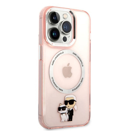 Karl Lagerfeld IML NFT Karl & Choupette Magsafe - Etui iPhone 14 Pro Max (różowy) (KLHMP14XHNKCIP)