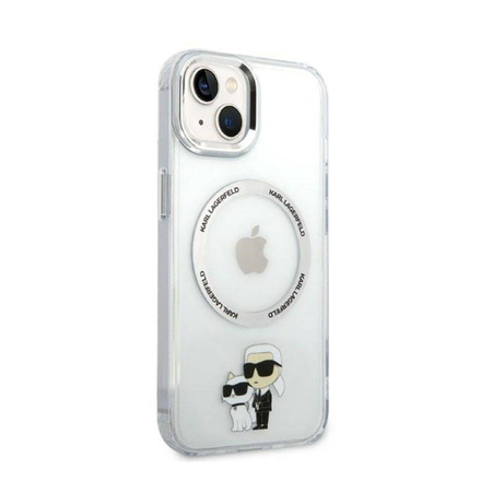 Karl Lagerfeld IML NFT Karl & Choupette MagSafe - Etui iPhone 14 Plus (przezroczysty) (KLHMP14MHNKCIT)