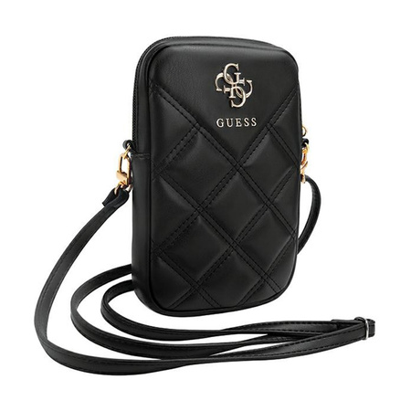 Guess Zip Quilted 4G - Torebka na telefon (czarny) (GUWBZPSQSSGK)