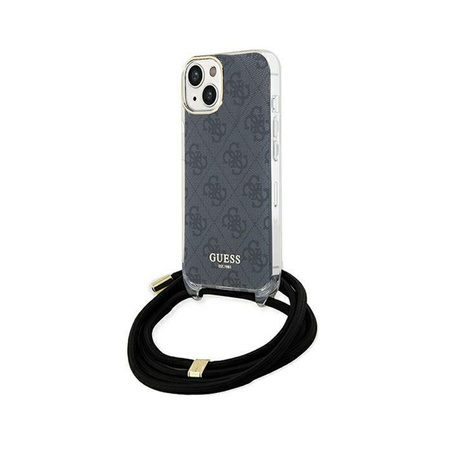 Guess Crossbody Cord 4G Print - Etui iPhone 15 (czarny) (GUHCP15SHC4SEK)