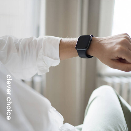 Crong Liquid - Pasek do Apple Watch 38/40/41/42 mm (zielony) (CRG-40LQB-OLV)