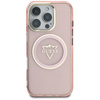 Guess IML Metal Mountain Logo MagSafe - Etui do iPhone 16 Pro (różowy) (GUHMP16LHFGTMSLSP)