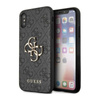 Guess 4G Big Metal Logo - Etui iPhone X (szary) (GUHCPX4GMGGR)