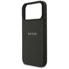 Guess Grained Ring MagSafe - Etui iPhone 17 Pro Max (czarny) (GUHMP17XPGHSMMK)