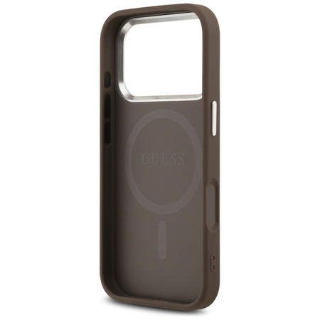 Guess 4G Triangle Logo MagSafe - Etui iPhone 17 Pro (brązowy) (GUHMP17LP4TSRCMW)
