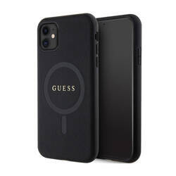 Guess Saffiano MagSafe - Etui iPhone 11 (czarny) (GUHMN61PSAHMCK)