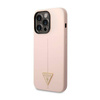 Guess Silicone Triangle Logo - Etui iPhone 14 Pro (różowy) (GUHCP14LSLTGP)