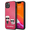 Karl Lagerfeld PU Leather Karl & Choupette Embossed - Etui iPhone 13 Mini (fuksja) (KLHCP13SPCUSKCP)