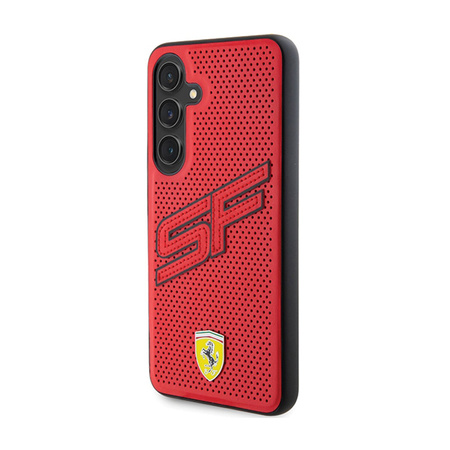 Ferrari Big SF Perforated - Etui Samsung Galaxy S24+ (czerwony) (FEHCS24MPINR)