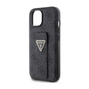 Guess Grip Stand 4G Triangle Strass Logo - Etui iPhone 15 (czarny) (GUHCP15SPGS4TDK)
