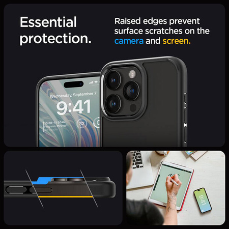 Spigen Ultra Hybrid - Etui do iPhone 15 Pro Max (Matte Black) (ACS06570)