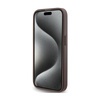 Guess 4G Metal Gold Logo - Etui iPhone 15 Pro (brązowy) (GUHCP15LG4GFBR)