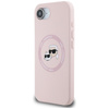 Karl Lagerfeld Silicone Karl & Choupette Heads MagSafe - Etui do iPhone 16e (różowy) (KLHMPSE4SKCHTCP)