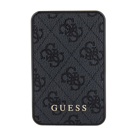 Guess 4G Leather Metal Logo - Power Bank 5000 mAh 15W (czarny) (GUPB5LP4GEGK)