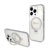 Guess Ring Stand Script Glitter MagSafe - Etui iPhone 15 Pro (przezroczysty) (GUHMP15LHRSGSD)