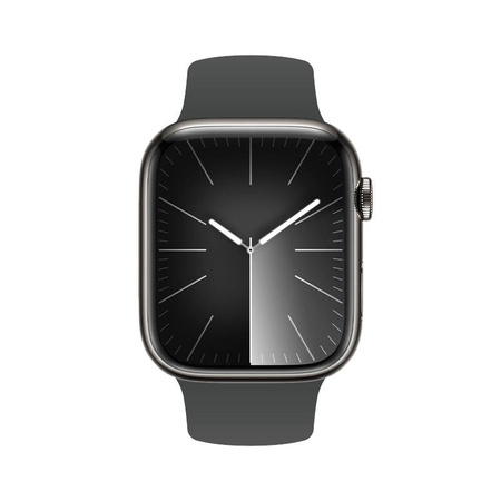 Crong Liquid - Pasek do Apple Watch 44/45/46/49 mm (grafitowy) (CRG-44LQB-GRP)