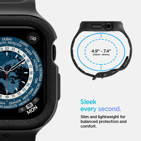 Spigen Vault Pro - Pasek z obudową do Apple Watch 10 42 mm (Matte Black) (ACS09390)