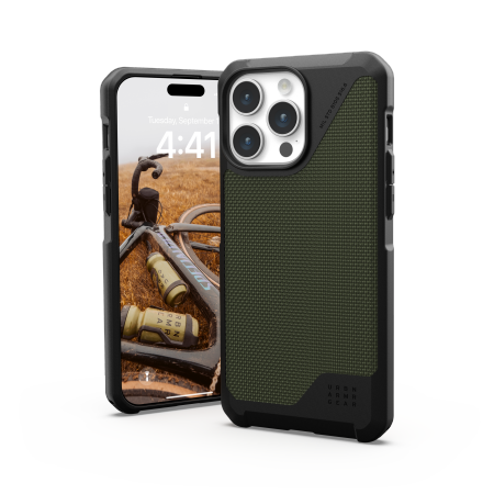 UAG Metropolis LT Magsafe - obudowa ochronna do iPhone 15 Pro Max kompatybilna z MagSafe (kevlar olive) (114297113972)