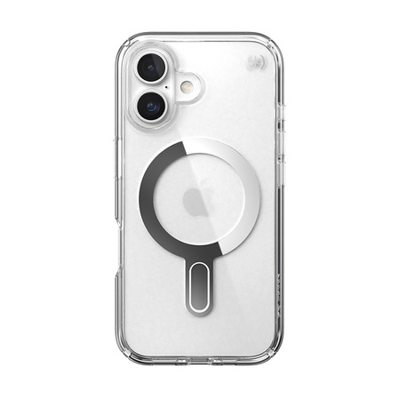 Speck Presidio Perfect-Clear ClickLock & MagSafe - Etui iPhone 16 (Clear / Chrome Finish / Serene Silver) (150691-3199)