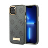 Guess Peony Logo Plate MagSafe - Etui iPhone 13 (szary) (GUHMP13MSAPSTG)