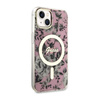 Guess Flower MagSafe - Etui iPhone 14 Plus (Różowy) (GUHMP14MHCFWSP)
