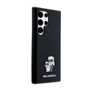 Karl Lagerfeld Silicone Karl & Choupette Metal Pin - Etui Samsung Galaxy S24 Ultra (czarny) (KLHCS24LSMHKCNPK)
