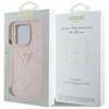 Guess Hot Stamp 4G Pattern Triangle Metal Logo - Etui do iPhone 16 Pro (różowy) (GUHCP16LPGP4STRP)