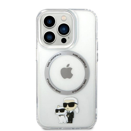 Karl Lagerfeld IML NFT Karl & Choupette Magsafe - Etui iPhone 14 Pro (przezroczysty) (KLHMP14LHNKCIT)
