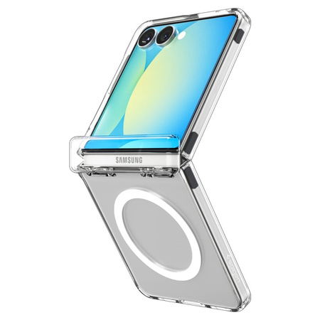 Spigen Ultra Hybrid Pro Mag MagSafe - Etui do Samsung Galaxy Z Flip 7 (Clear/White) (ACS09559)