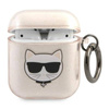 Karl Lagerfeld Choupette Head Glitter - Etui Airpods (złoty) (KLA2UCHGD)