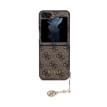 Guess 4G Charms Collection - Etui do Samsung Galaxy Z Flip 5 (brązowy) (GUHCZF5GF4GBR)