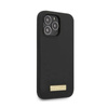 Guess Silicone Logo Plate MagSafe - Etui iPhone 13 Pro (czarny) (GUHMP13LSPLK)