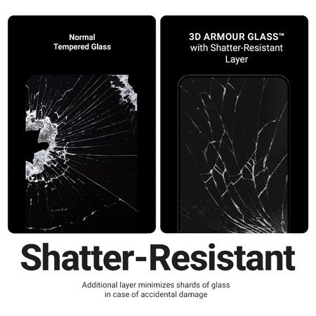 Crong 3D Armour Glass - Szkło hartowane iPhone 16e / iPhone 14 / iPhone 13 / iPhone 13 Pro + ramka instalacyjna (CRG3DAGIP1661E)