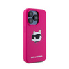Karl Lagerfeld Silicone Choupette Head MagSafe - Etui iPhone 15 Pro Max (różowy) (KLHMP15XSCHPPLF)