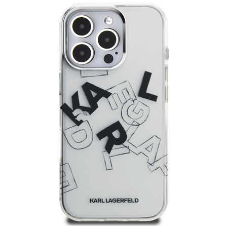 Karl Lagerfeld IML Sketched Graphic - Etui iPhone 16 Pro (przezroczysty) (KLHCP16LHMLGFCH)