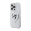 Karl Lagerfeld Ring Stand Karl & Choupette MagSafe - Etui iPhone 14 Pro (biały) (KLHMP14LHMRSKCH)